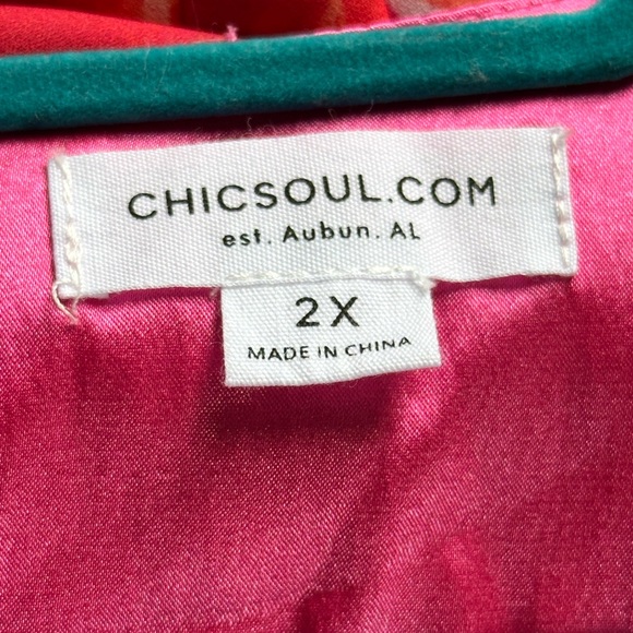 Chic Soul Luxe Floral Maxi Dress | V-Neck Long Sleeve | Size 2X - Picture 6 of 8